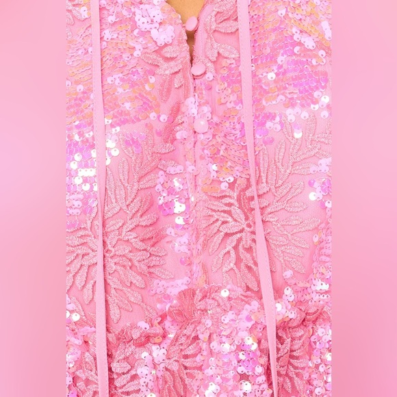 NWT BUDDY LOVE LAKIN SWING SEQUINED LACE MINI DRESS - BONITA SIZE SMALL - Picture 4 of 16